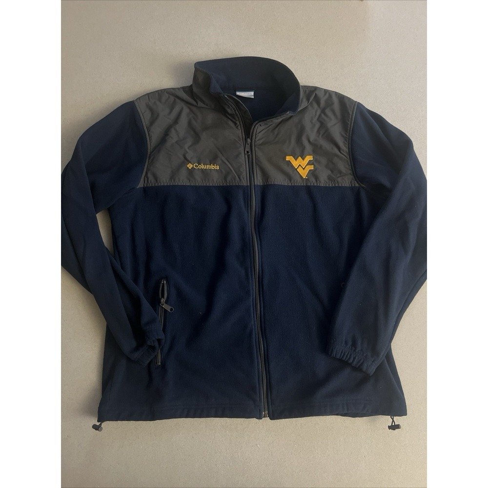 Columbia West Virginia Mountaineers Fleece Zip Jacket Size XXL